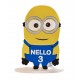 Sagoma Minions Cattivissimo Me Personalizzata con Nome del Festeggiato, 3D in Polistirolo, Altezza 70 cm