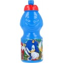 Borraccia Plastica Sonic con Beccuccio Retrattile - 400 ml per Scuola e Sport