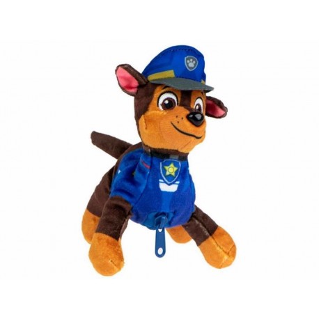 "Peluche Paw Patrol Chase Portamonete: Peluche Morbido con Portachiavi e Funzione Portamonete - 14 cm"