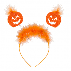 Cerchietto per Capelli con Zucche a Molla – Accessorio Halloween Divertente