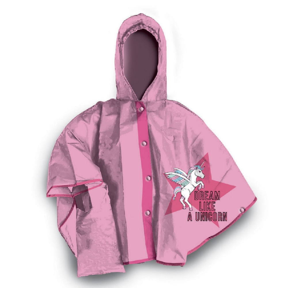 Poncho anti-pioggia unicorno bambina