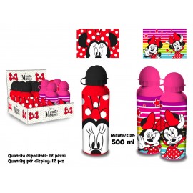  Borraccia in Alluminio Minnie Mouse Disney 500 ml con Beccuccio e Coperchio – Ideale per Scuola e Tempo Libero