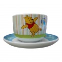 Tazza Jumbo in Ceramica con Piattino Winnie the Pooh - Mug Disney per Bambini - Colazione Perfetta"