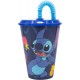 Bicchiere con Cannuccia Stitch 430ml - Ideale per Sport, Scuola e Tempo Libero dei Bambini