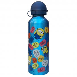 Borraccia in Alluminio Minions - Cattivissimo Me con Beccuccio Retrattile e Coperchio, 500 ml