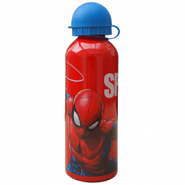 BORRACCIA IN ALLUMINIO SPIDERMAN MARVEL CON BECCUCCIO E COPERCHIO 500 ML SCUOLA TEMPO LIBERO BAMBINO