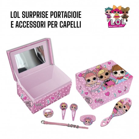 PORTAGIOIE BAULETTO LOL SURPRISE BAMBOLE SPECCHIO + ACCESSORI BAMBINA