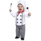 Costume Cuoco Bambino Chef Baby Travestimento Carnevale Compleanno Gioco di Ruolo