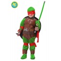 Costume di Carnevale Tartaruga Ninja con Muscoli per Bambini - Completo di Accessori Ninja, Taglie 3° e 4°