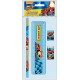 kIt scuola 5 pezzi Blaze Disney Matita Notes Gomma Righello Temperino Bambino