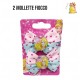 Set Accessori Capelli Principesse Disney - 2 Pinzette con Fiocco 3D Glitterato per Bambina