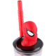 Bicchiere con Cannuccia Ripiegabile Spiderman Marvel 3D, 360 ml, BPA Free, Plastica Sicura per Bambini