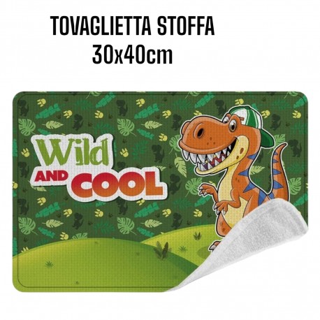 Tovaglietta pranzo cotone Disney Dinosauro asciugamano Bambini per asilo e scuola 40x33 cm