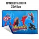 Tovaglietta in Tessuto Avengers Marvel - Lavabile e Resistente al Calore - 40x30 cm da Colazione Pranzo