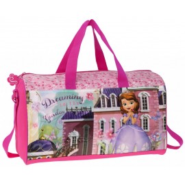 Borsone Disney Principessa Sofia - Borsa da Viaggio e Palestra per Bambina  Tracolla Regolabile e Removibile, 42x27x17 cm