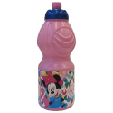 Borraccia Plastica Minnie Disney con Beccuccio Retrattile - 400 ml per Scuola e Sport