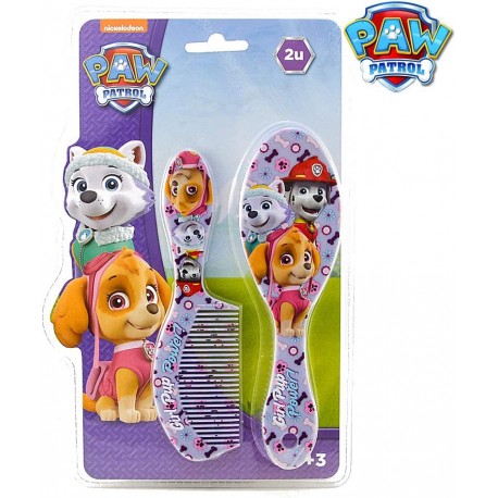 Set Regalo Paw Patrol Skye: Spazzola per Capelli + Pettine in Confezione Regalo