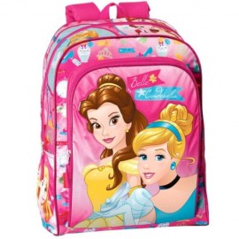 Zaino Principesse Disney 44cm con Doppia Cerniera - Cenerentola e Belle