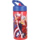 Borraccia con Beccuccio Ripiegabile Avengers Marvel - 410 ml Capitan America, Iron Man, Thor - Scuola e Tempo Libero