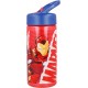 Borraccia con Beccuccio Ripiegabile Avengers Marvel - 410 ml Capitan America, Iron Man, Thor - Scuola e Tempo Libero