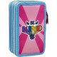 Astuccio Scuola Multiscomparto 44 Pz. Principesse Disney con 3 Zip - Aurora, Belle, Mulan