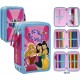 Astuccio Scuola Multiscomparto 44 Pz. Principesse Disney con 3 Zip - Aurora, Belle, Mulan