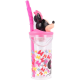 Bicchiere con cannuccia ripiegabile Minnie Disney personaggio 3D Bpa Free 360 ml Bambina