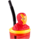 Bicchiere con cannuccia ripiegabile Avengers Iron Men Marvel personaggio 3D Bpa Free 360 ml Bambino