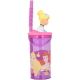 Bicchiere con Cannuccia Ripiegabile Principesse Disney, Personaggio 3D, BPA Free, 360 ml