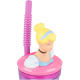 Bicchiere con Cannuccia Ripiegabile Principesse Disney, Personaggio 3D, BPA Free, 360 ml