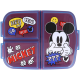 Portapranzo Multiscomparto Mickey-Topolino Disney - Contenitore per Merenda 18 x 13,5 x 5,5 cm