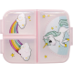 Portapranzo Contenitore Multiscomparto Unicorno Disney - 18 x 13,5 x 5,5 cm per Scuola e Tempo Libero