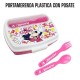 PORTAMERENDA CON POSATE MINNIE MOUSE DISNEY TOPOLINA PORTAPRANZO SCUOLA TEMPO LIBERO