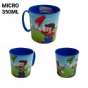 Tazza Super Mario Bros 350ml in Plastica, Adatta per Microonde – Mug per Scuola, Tempo Libero e Bambini