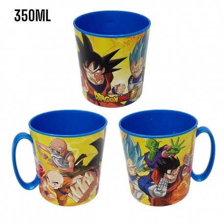  Tazza in Plastica Dragon Ball 350 ml - Adatta al Microonde, per Scuola e Tempo Libero