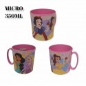 Tazza in Plastica Microonde 350ml - Principesse Disney | Mug per Bambini, Scuola e Tempo Libero