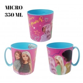 Tazza in plastica Barbie 350 ml per microonde – Mug resistente per scuola e tempo libero