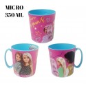 Tazza in plastica Barbie 350 ml per microonde – Mug resistente per scuola e tempo libero