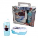 Set Pranzo Frozen Disney con Anna ed Elsa: Borraccia 400 ml e Porta Merenda - Scuola e Tempo Libero