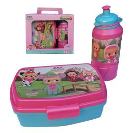 Set Pranzo Cry Babies: Borraccia 400 ml e Porta Merenda per Scuola e Tempo Libero