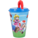 Bicchiere con Cannuccia Super Mario Bros in Plastica - 430 ml