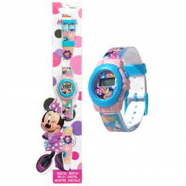 Orologio Digitale Minnie Mouse Disney per Bambina con Confezione Regalo Sagomata - Lunghezza 22 cm