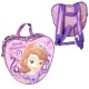  Zaino Cuore Borsa con Spallacci Regolabile Disney Principessa Sofia 21x21x7cm idea regalo Bambina