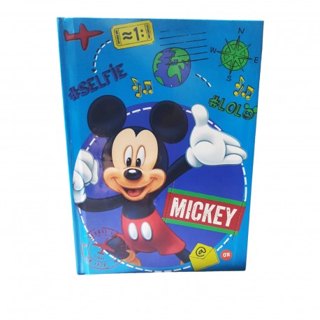 Diario Scuola 10 Mesi Mickey Mouse - Copertina Imbottita, Quadretti, Ufficiale Disney"