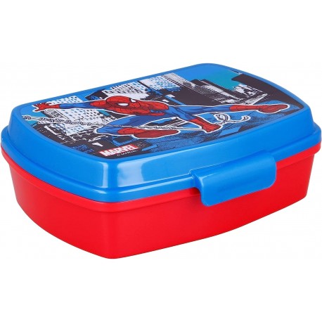 "Portamerenda Spiderman - Scatola Box Colazione e Pranzo per Scuola e Asilo - Marvel 17x14x6 cm"