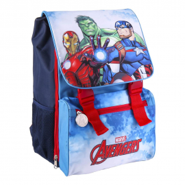 Zaino Scuola Estensibile Avengers Marvel - Iron Man, Capitan America, Hulk - 40x28x14 cm - Bambino