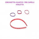 Cerchietto per Capelli Disney Violetta + 3 Elastici Colorati – Accessori per Capelli Bambina,