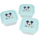 Set di 3 Contenitori per Alimenti Disney Baby Mickey Mouse - Senza BPA, Ideale per Trasporto e Conservazione