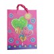 Buste Regalo in carta Rigida con Cuore in 3D e Chiudipacco 23X18 Cm Shoppers con Cuori E palloncini Glitte