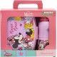 Set Pranzo Minnie Mouse Disney: Borraccia 400 ml e Porta Merenda per Scuola e Tempo Libero